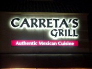 Sign installed Metairie channel letter sign for Caretta’s Grill